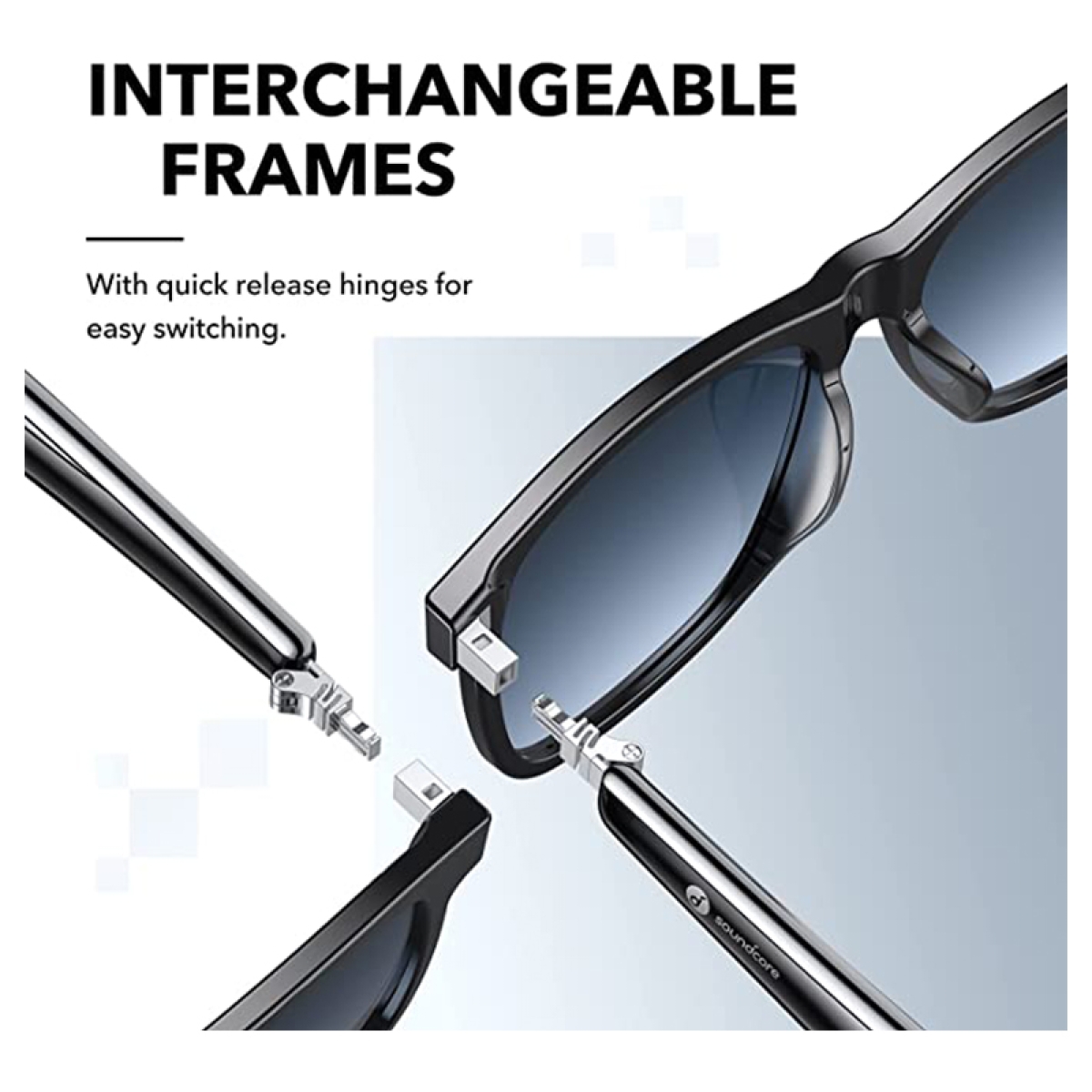 عینک بلوتوثی هوشمند انکر Anker Soundcore Frames Landmark Style مدل A3600