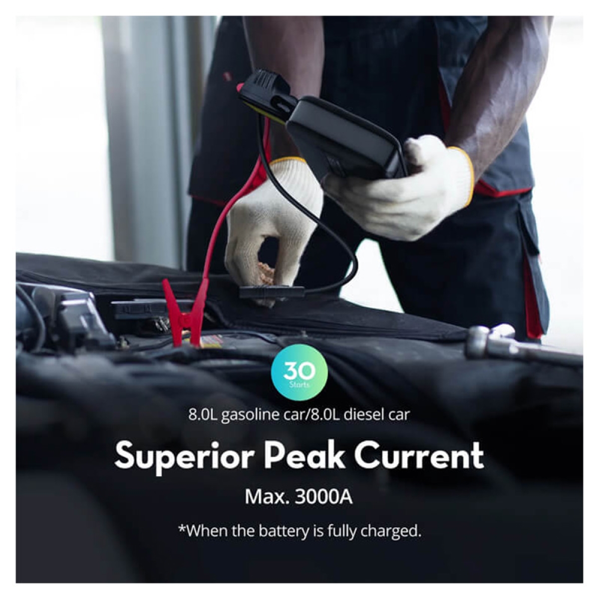 جامپ استارتر خودرو راو پاور مدل RP-PB1208 ظرفیت 20000mAh