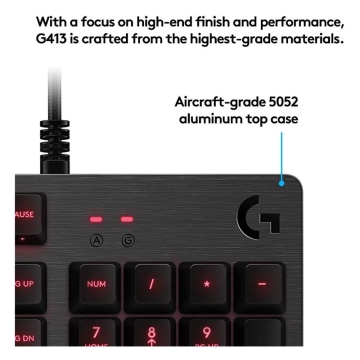 کیبورد مخصوص بازی لاجیتک مکانیکال مدل LOGITECH G413 CARBON Mechanical Gaming Keyboard