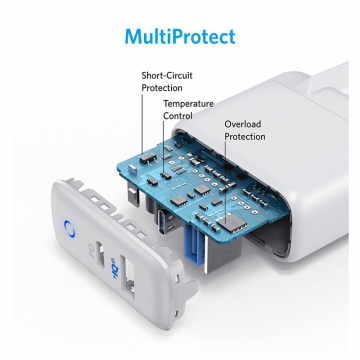 شارژر دیواری 2پورت 35وات انکر مدل PowerPort PD+ 2 A2636
