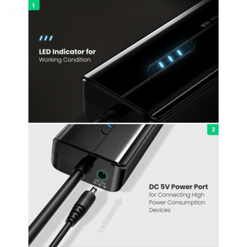 هاب 4 پورت USB یوگرین UGREEN مدل 20265